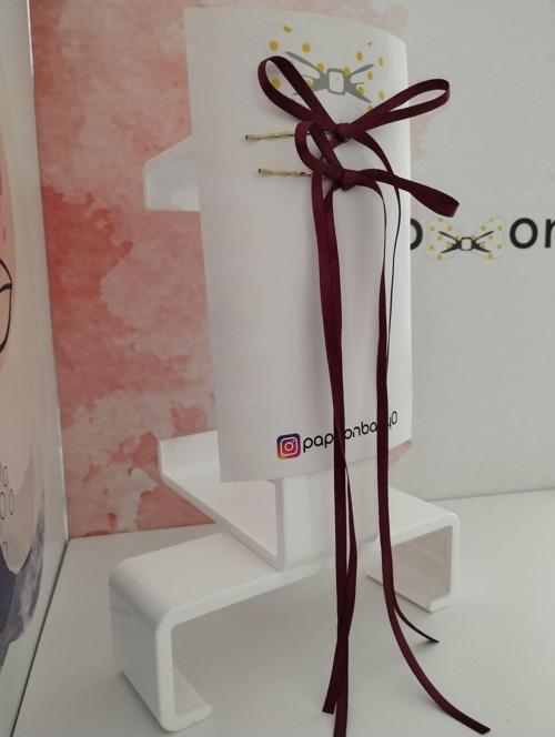 Fiyonk Kurdele Toka - Bordo - Organik & El Yapımı