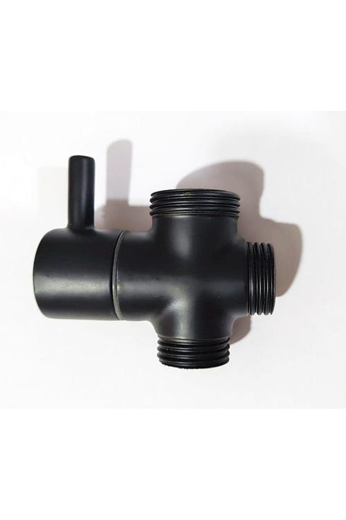 Yt143 Kartepe Siyah Robot Duş Yönlendirici Musluk 3/4X1/2X1/2