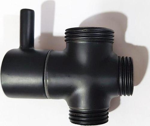 Yt143 Kartepe Siyah Robot Duş Yönlendirici Musluk 3/4X1/2X1/2