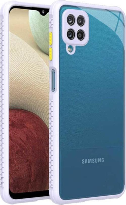 Galaxy A81 Uyumlu Lastik Desen Kenar Kamera Korumalı Arkası Şeffaf Halx Kılıf Lila