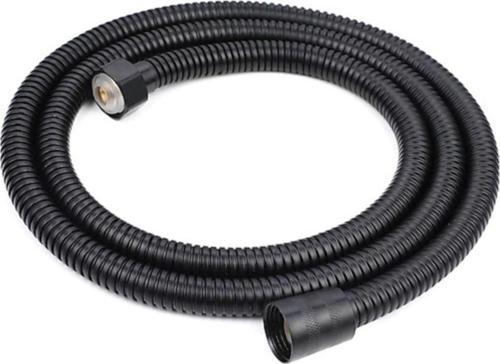 Mega Yt12 Banyo Siyah Kısa Robot Duş Spiral Hortumu Örgülü 60Cm