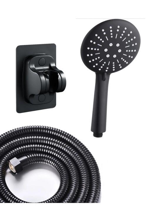 Yt290 Elit Siyah Banyo Duş Seti 3Fonksiyonlu