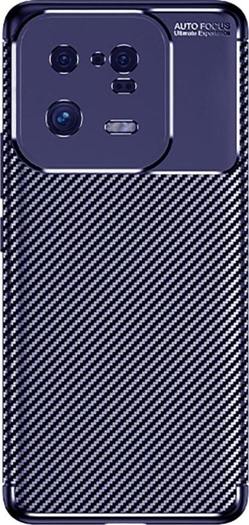 Xiaomi 13 Pro Ile Uyumlu Kılıf Karbon Delüx Parmak Izi Yapmayan Ultra Slim Tpu Silikon Lacivert