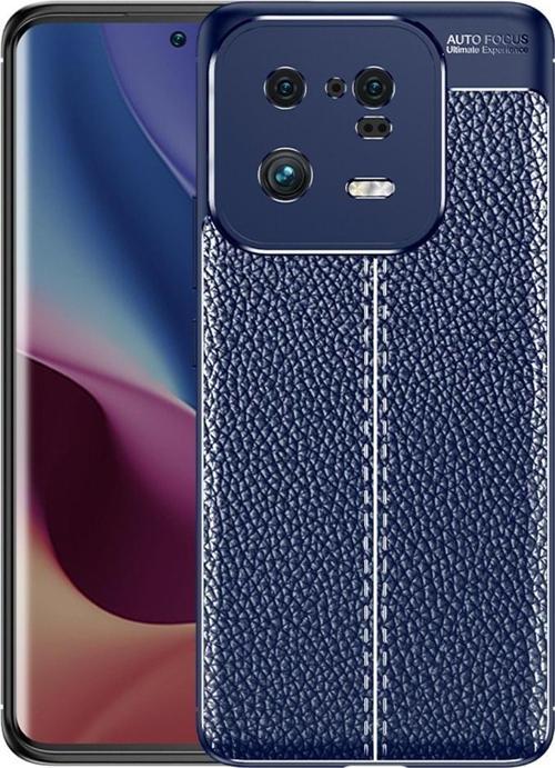 Xiaomi 13 Pro Ile Uyumlu Silikon Kılıf Niss Silikon Deri Görünümlü Ultra Slim Fit Kılıf Lacivert