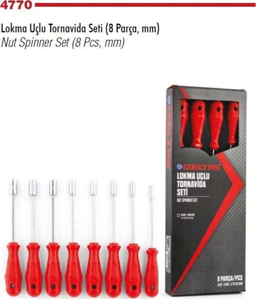 4770008108 Lokma Uçlu Tornavida Takımı 8 Parça