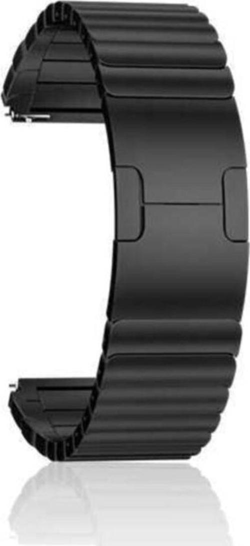 Xiaomi Amazfit Gtr 47mm Uyumlu Kordon Mat Metal Kayış Siyah