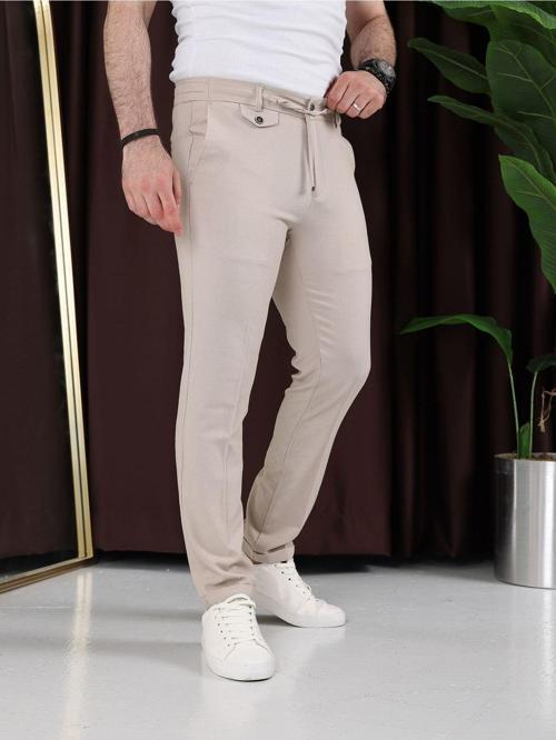 Ütü Gerektirmeyen Gofre Kumaş Jogger Pantolon