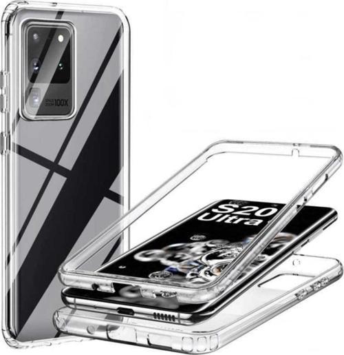 Galaxy S20 Ultra Cvzr01 360 Tam Koruma Silikon Kılıf Şeffaf