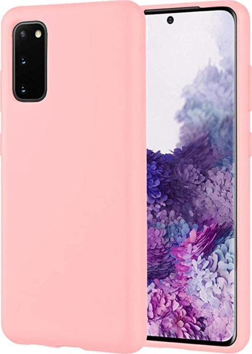 Galaxy S20 Ultra Kılıf Delux Silky Termoplastik Desite Toz Pembe