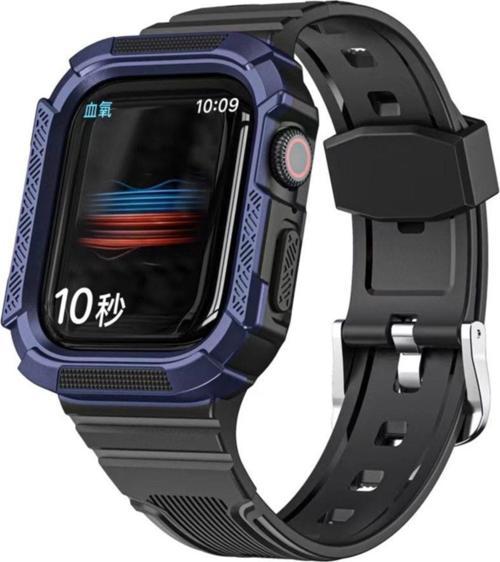 Apple Watch 3 Ile Uyumlu Double Protect 38-40mm Firmino Antishok Kordon Lacivert