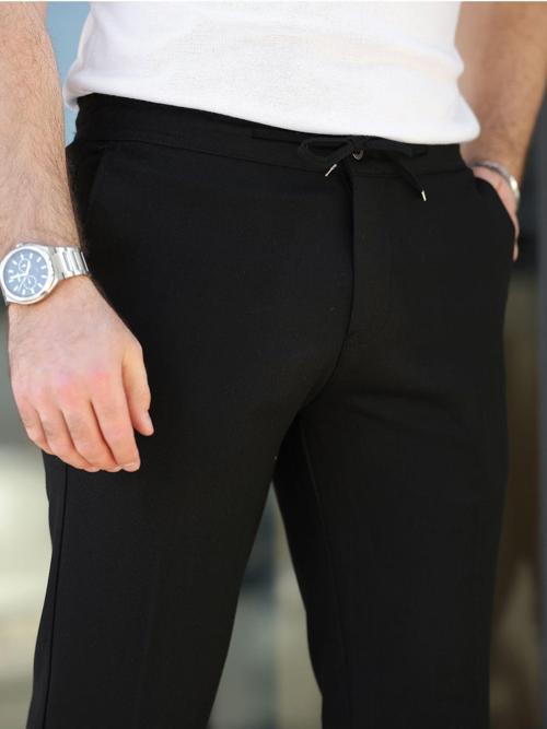 Rahat Şık Kolay Ütülenebilir Slim Fit Kumaş Jogger Pantolon