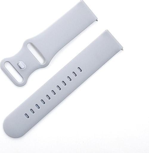 Apple Watch 3 Ile Uyumlu Kayış Yumuşak Çift Tokalı 42-44 Termoplastik Kordon Gri