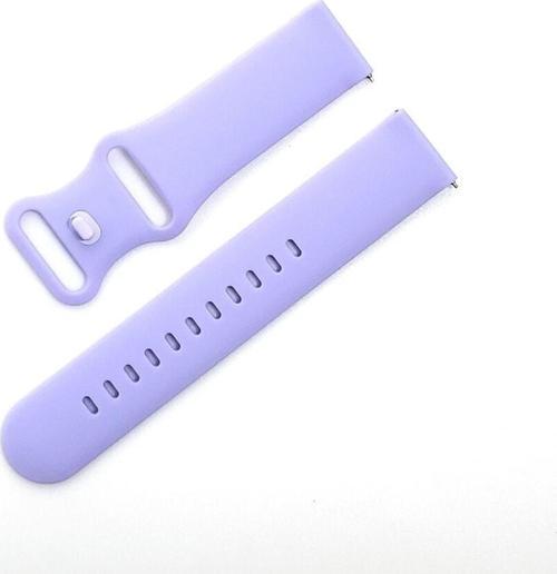 Apple Watch 3 Ile Uyumlu Kayış Yumuşak Çift Tokalı 42-44 Termoplastik Kordon Lila