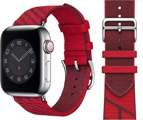 Apple Watch 3/4/5/6 İle Uyumlu 38mm Kayış Inaki Metal Alaşım Toka Hasır Kordon Rio