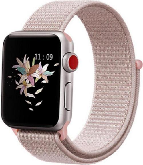 Apple Watch 38-40 mm Bilekli  Rosegold Fabric Kumaş Kayış Kordon
