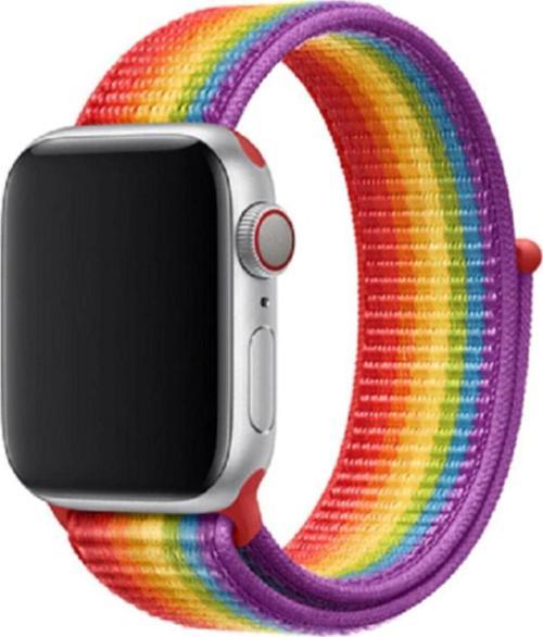 Apple Watch 38-40mm Bilekli Kumaş Kayış Kordon Karışık Fabric