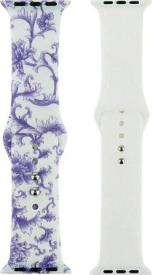 Apple Watch 38-40mm Grafiti Desenli Kayış Kordon Grafiti No-8