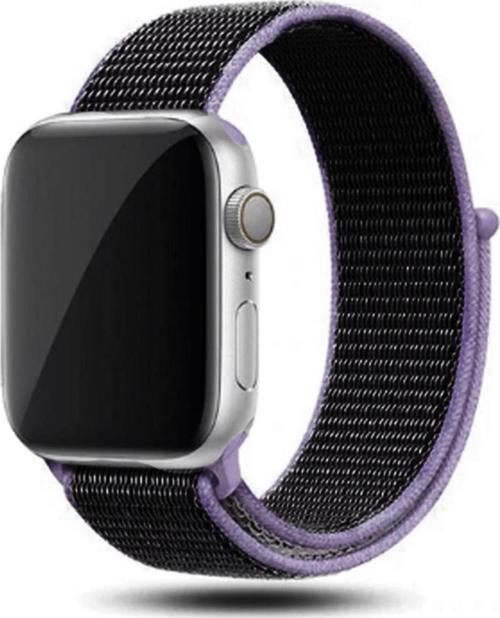 Apple Watch 38mm Bilekli Kumaş Kayış Kordon Purple