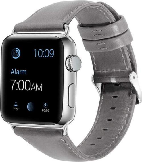 Apple Watch 38mm Deri Kordon Gri