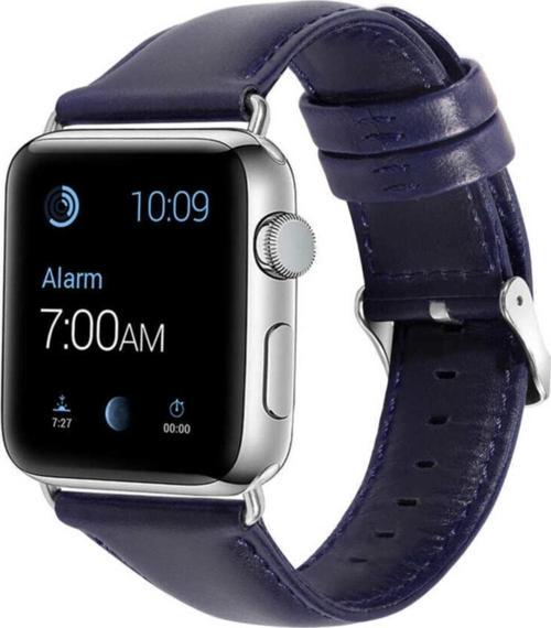 Apple Watch 38mm Deri Kordon Lacivert