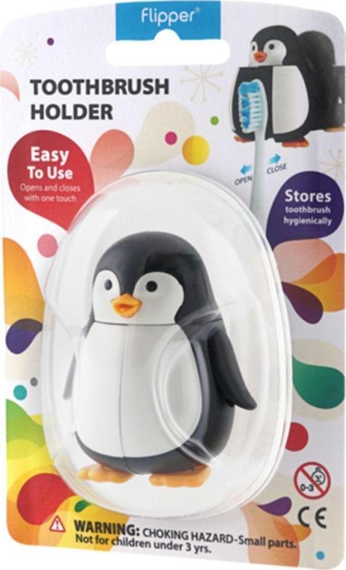 Flıpper Hıjyenık Diş Fırçası Saklama Kabı - Penguen Figürlü