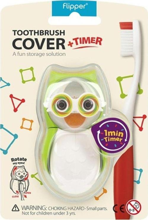 Diş Fırçası Saklama Kabı Baykuş Figürlü - Yeşil