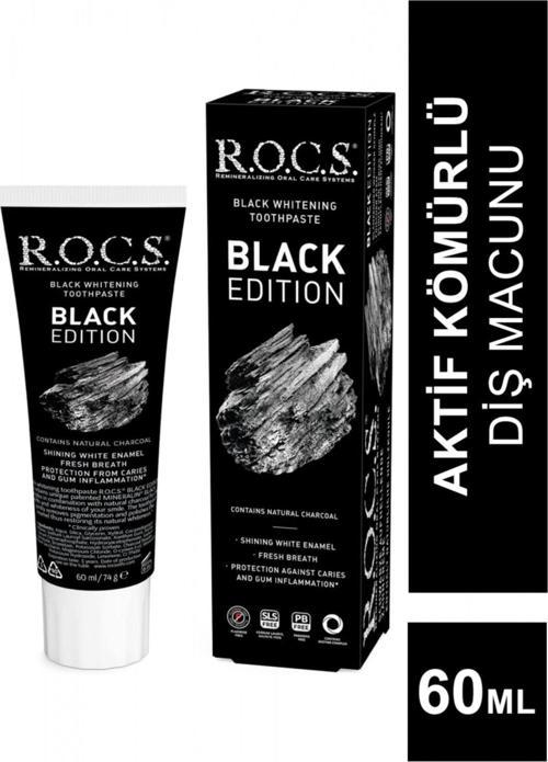 Black Edition Aktif Kömür Özleri İçeren Beyazlatıcı Siyah Diş Macunu 60 Ml