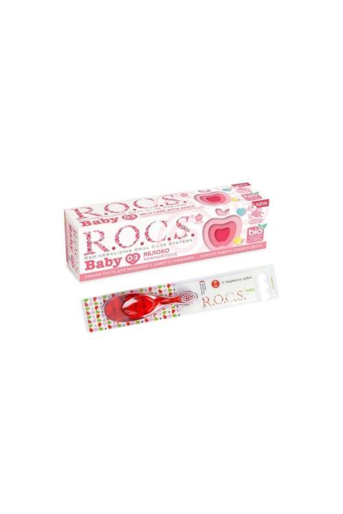 0-3 Yaş Elma Püresi Aromalı Florürsüz 35 Ml Diş Macunu Ve 0-3 Yaş Diş Fırçası Kırmızı