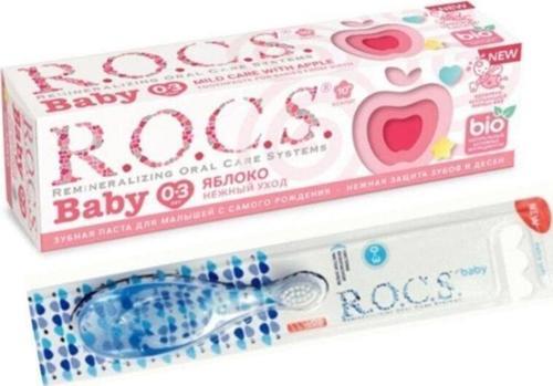 0-3 Yaş Elma Püresi Aromalı Florürsüz 35 Ml Diş Macunu Ve 0-3 Yaş Diş Fırçası Mavi