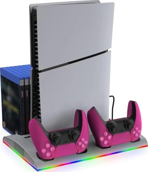 Hepu TP5-3570 PS5 Soğutucu Şarj Standı | DualSense Şarj RGB Işık 3 Fan Hızlı Dock İstasyonu