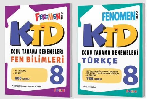 Fenomen Okul 2025 8. Sınıf Lgs Fen Bilimleri + Türkçe Konu Tarama Denemeleri Seti 2 Kitap