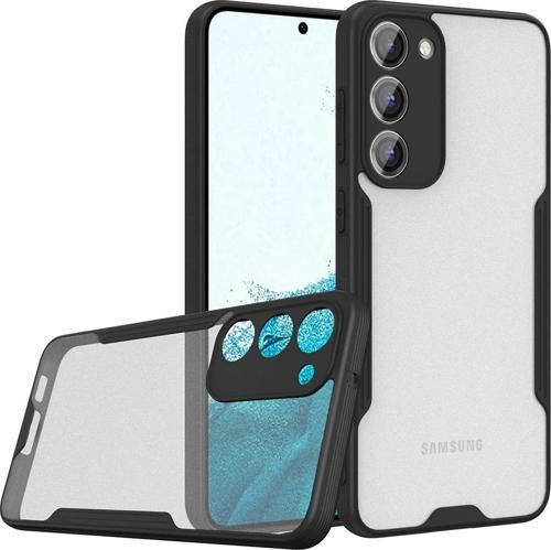Galaxy S23 Plus Ile Uyumlu Kılıf Pastel Renkli Kenar Perfe Tpu Mat Yüzeyli Silikon Kılıf Siyah