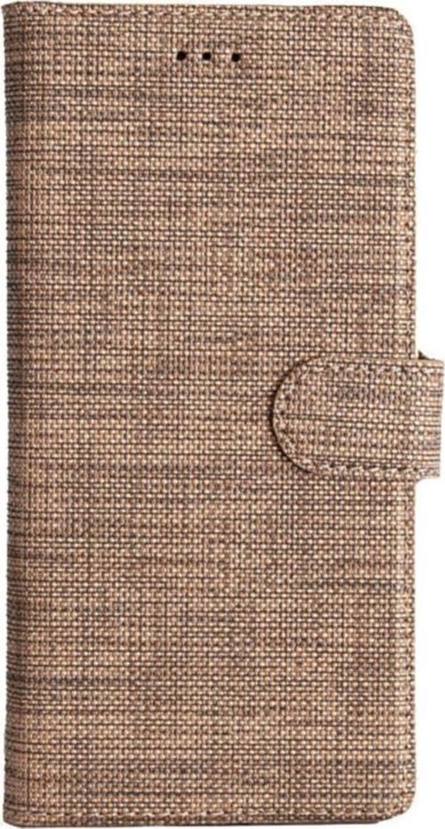 General Mobile Gm 21 Plus Uyumlu Standlı Kartvizitli Ve Para Gözlü Kumaş Desen Cüzdan Kılıf Gold