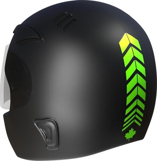 2 Adet Sport Kask, Araba Ayna Floresan Yeşil Kask Sticker Çınar Extreme 