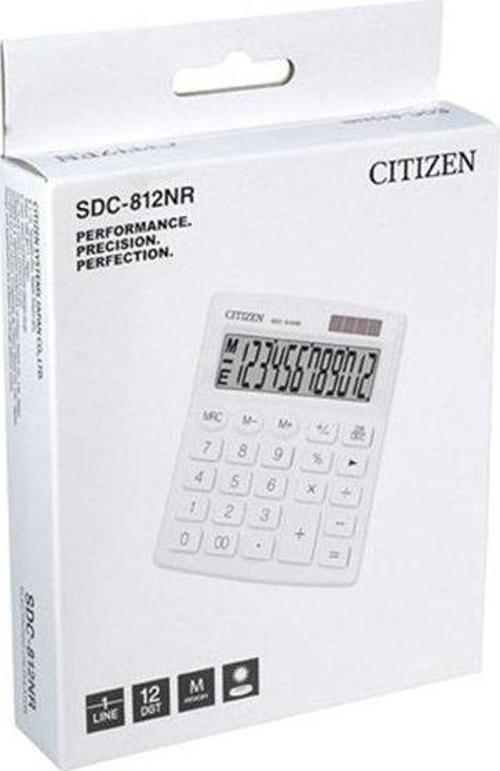 Citizen SDC-812NR Hesap Makinesi Beyaz