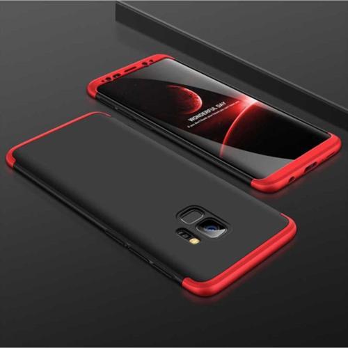 Galaxy S9 Kılıf Soft Hard Koruma Ays Siyah Kırmızı