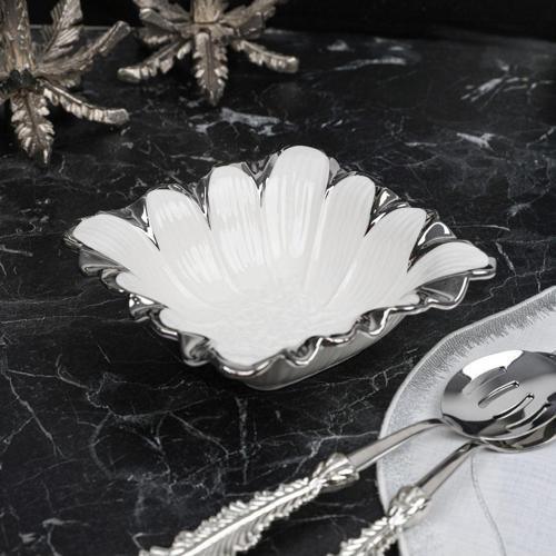 Flora Sılver Kare Salata Kase 18*18*7 Cm
