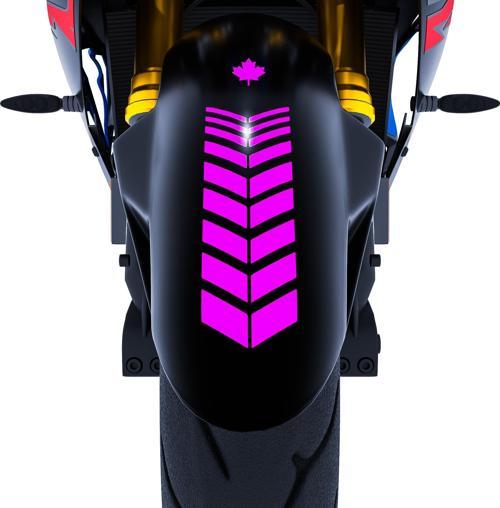 2 Adet Sport Motosiklet Çamurluk Gül Pembesi Kask Sticker Çınar Extreme 