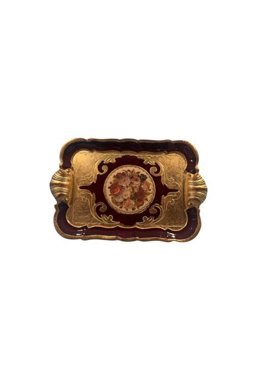 Ması Ms76 Dikd.Kulplu Kahve Tepsi 28*19 Bordeaux