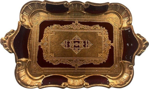 Ması Ms55 Dikd.Kulplu Kahve Tepsi 32*20 Bordeaux