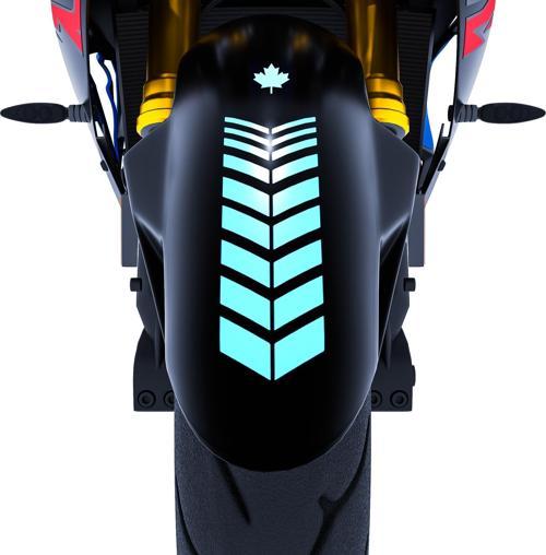 2 Adet Sport Motosiklet Çamurluk Nane Yeşili Kask Sticker Çınar Extreme 