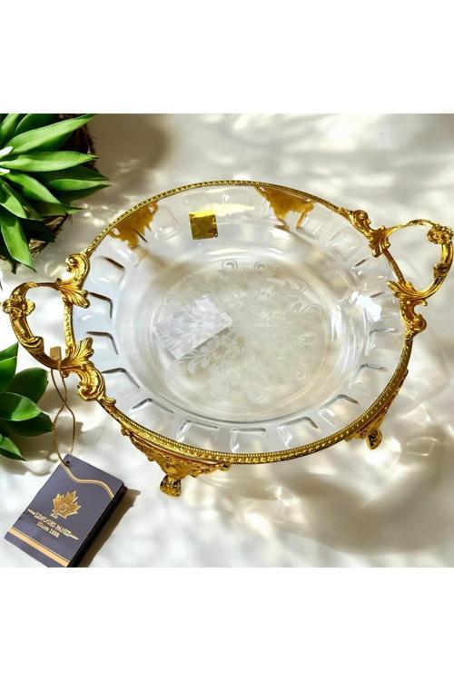 Royking Ayaklı Yuvarlak Sunum Tabağı 29X23X5Cm Crg128-2