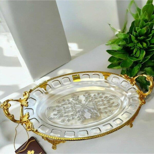 Royking Ayaklı Oval Sunum Tabağı 35X29X20X4Cm Crg162