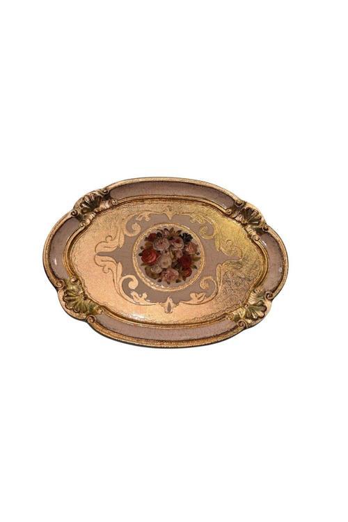 Ması Ms77 Oval Kahve Tepsi 30*22 Ivory
