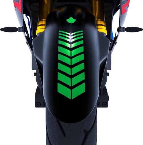 2 Adet Sport Motosiklet Çamurluk Orman Yeşili Kask Sticker Çınar Extreme 