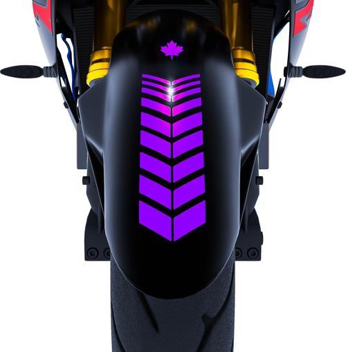 2 Adet Sport Motosiklet Çamurluk Patlıcan Moru Kask Sticker Çınar Extreme 