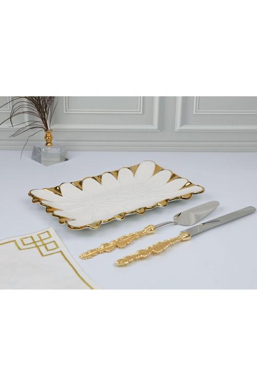 Flora Gold Dikd.Sunum Tabak 32*20 Cm