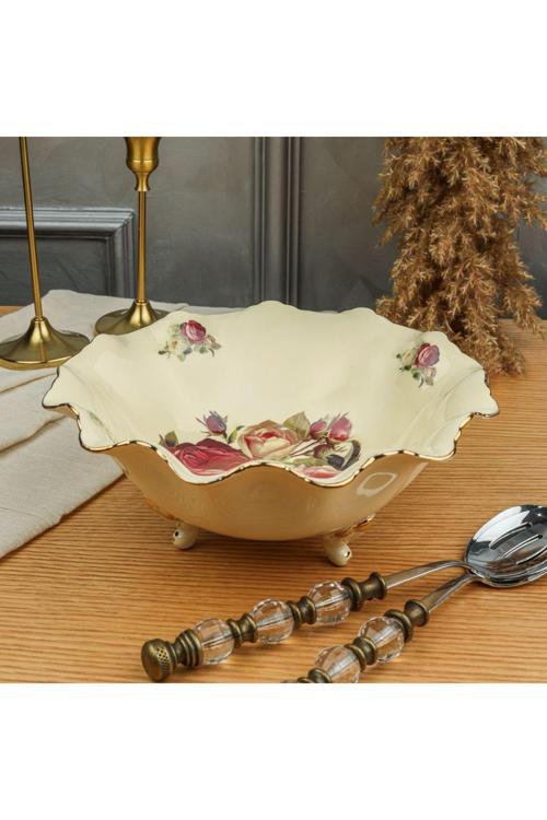 Rose Ayaklı Salata Kase 24 Cm