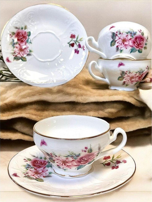 Pınk Rose 6'Lı Kahve Fincan Takımı