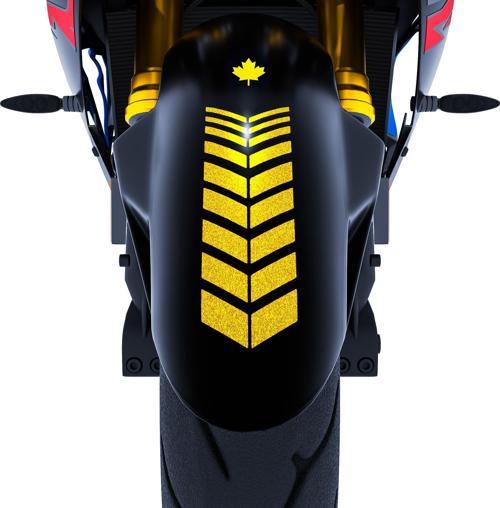 2 Adet Sport Motosiklet Çamurluk Reflektif Sarı Kask Sticker Çınar Extreme 